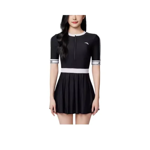 ANTA Ван-Пис Купальник Женская Основная Черный Чисто Белый