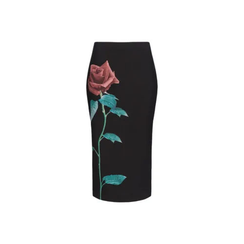 PINKO SS24 Повседневная длинная юбка женская черная