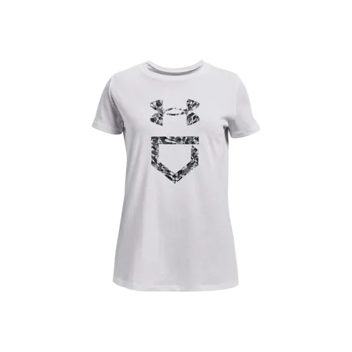 Under Armour Пластина Детская одежда Softball Пластина Fill Короткий рукав T-рубашка Детский Белый