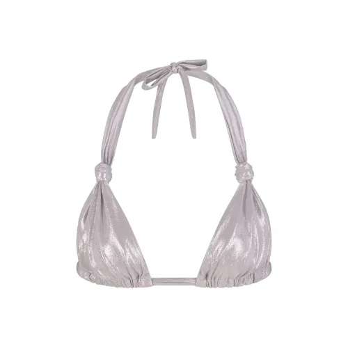 SKIMS Жидкость SHINE Плавание КНОТЕД MICRO Треугольник Топ Бикини Женские Дым Дымчато-серый