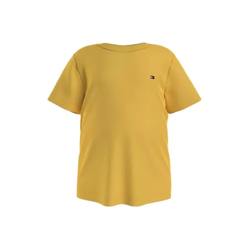 Tommy Hilfiger T-рубашка для малышей твердая T-рубашка T-рубашки склоняющийся желтый для младенцев и малышей