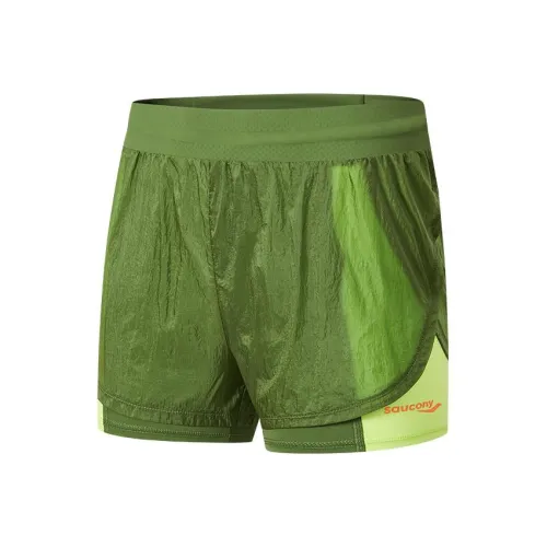Saucony Темно-зеленые Женские Спортивные Шорты