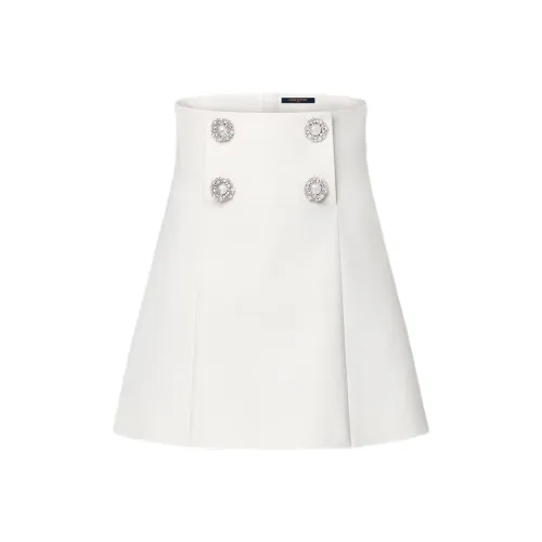 LOUIS VUITTON Повседневные короткие юбки Женские Белые