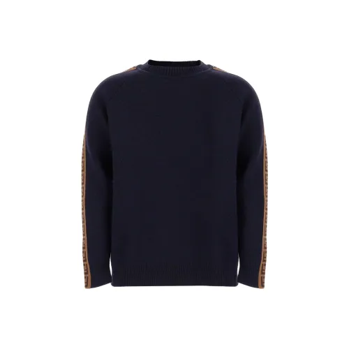 FENDI Kids Свитеры морского синего цвета