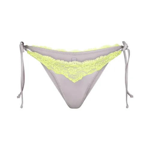 SKIMS Кружево Плавание Галстук Бикини Низ Плавки Женские Chrome Chrome Покрытый Цвет