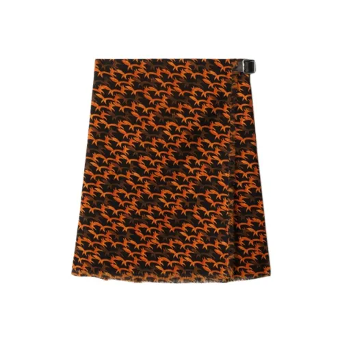 Burberry Повседневный Длинный Юбка Женская Черная