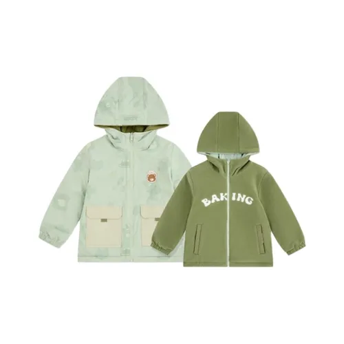 QIAODAN Куртки Пальто Berth Зеленый Full Принт Secret Forest Зеленый Дети Возраст 3-7 лет