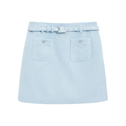 BEBE Повседневные короткие юбки женские светло-синие