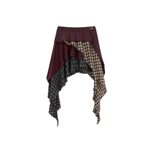 UNIFREE Повседневные короткие юбки женские в клетку