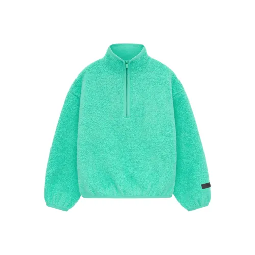 Fear Of God Essentials Свитшот SS24 Kids Polar Fleece Halfzip Mockneck Лист мяты Лист мяты Детский