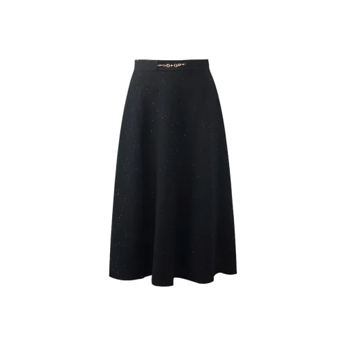 GOELIA Повседневная длинная юбка женская 00B черная