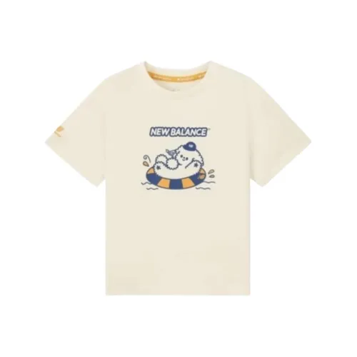 New Balance FUZZYCREW collaboration Бежевый Kids Т-рубашки
