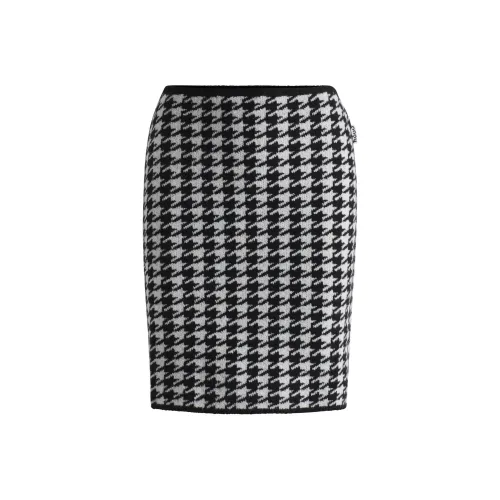 HUGO BOSS Черные/Белые Женские Повседневные Короткие Юбки
