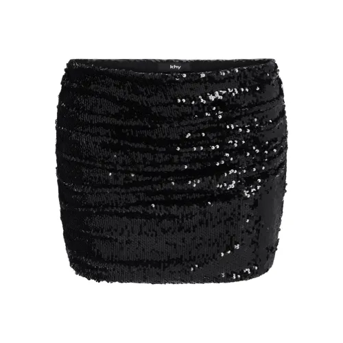 Khy x SIA ARNIKA FW24 Блёсточная юбка-кюлот с оборками Повседневная Короткая Юбка Женская Черная