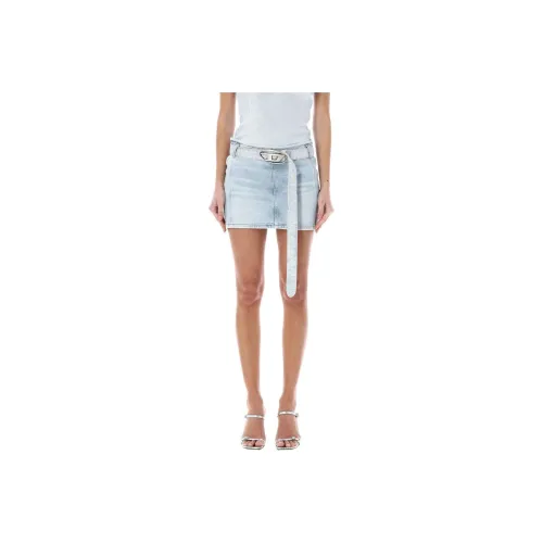 DIESEL Джинсовые короткие юбки Женские Светло-синий