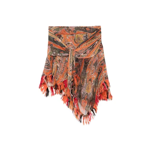 ISABEL MARANT SS25 Повседневные короткие юбки Женские Мед Цитрусово-оранжевый