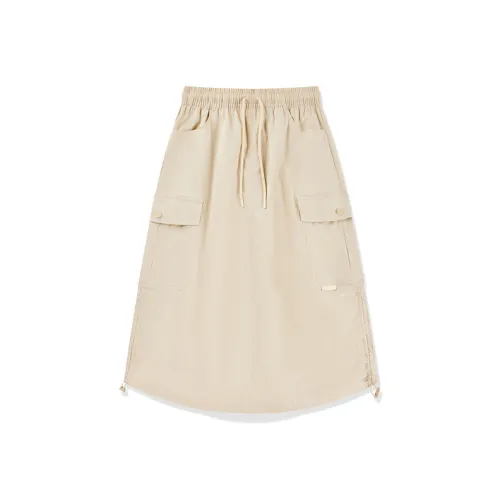 QIAODAN Повседневный длинный юбка женские Березовая древесина