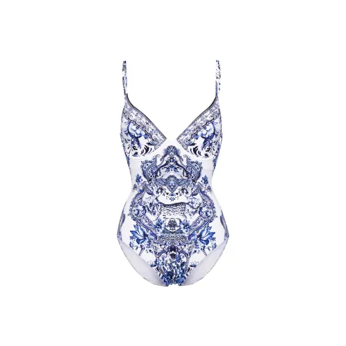 Camilla SS24 One-piece Swimsuit Women's Blue Камилла SS24 Одиночный купальник женский синий