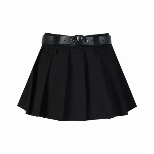 Wen Shan Повседневные короткие юбки Женские Черный