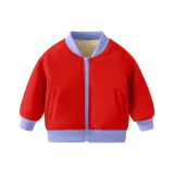 Розово-красный, зимняя, флисовая подкладка