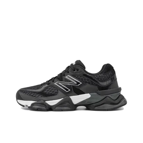 New Balance NB 9060 Устойчивый к истиранию Низкий Топ Повседневная Тренировочная Беговая Обувь Мужская Черная Серебряная