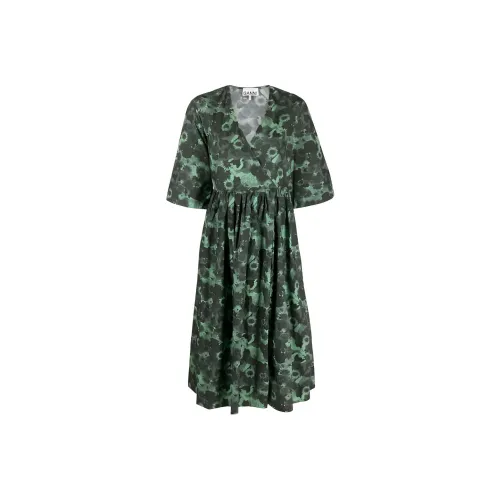 GANNI Зеленый Женские Лолита Платья