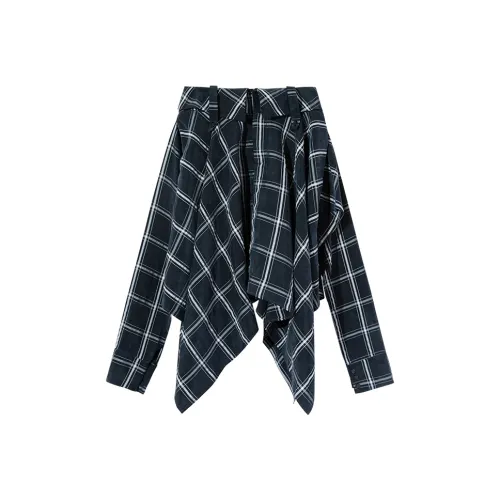 Ouyang Повседневные короткие юбки Женские Темно-синий