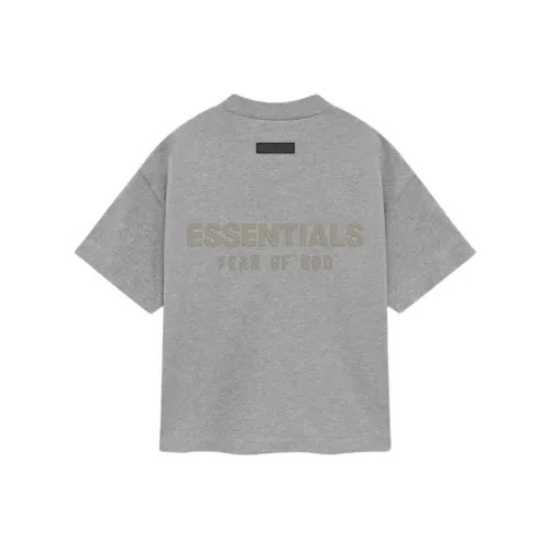 Fear Of God Essentials T-рубашка Kids V-шейка T-shirt Темно-пшеничный серый для малышей
