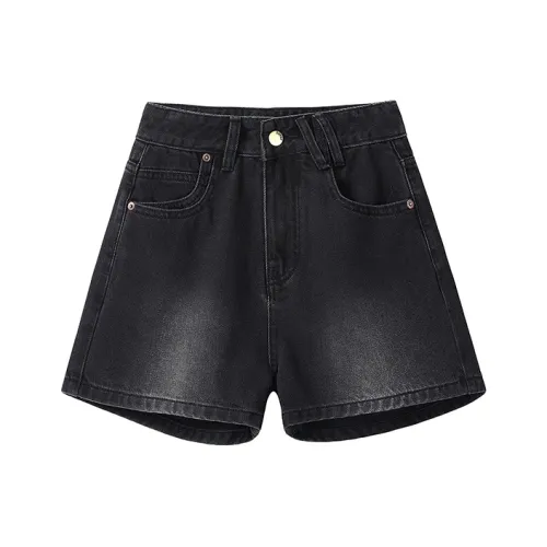 Wen Shan Джинсовые шорты Женские Черные Серые
