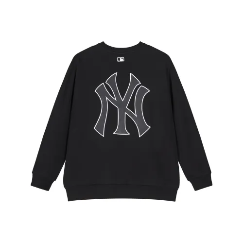 Млб Базовый Лого Толстовка 24FW Круглый вырез Пуловер Большой Лого на спине Длинный рукав Черный Детский
