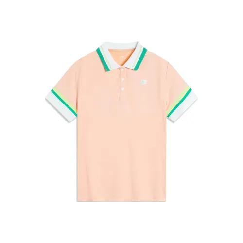 LINING YOUNG Теннис T-Рубашка Ярко-Оранжевый Розовый Детский