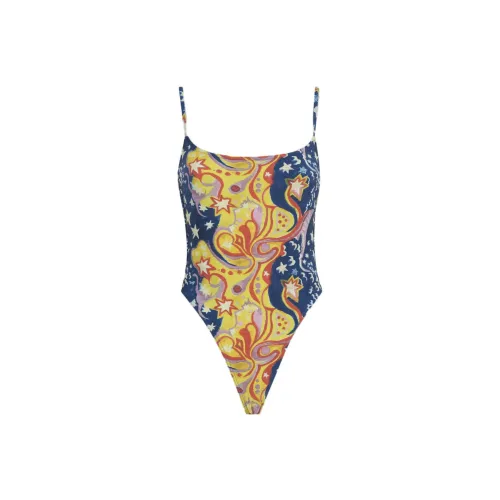 MARNI X NO VACANCY INN Co Бренд Синий Женские Ван-Пис Купальники