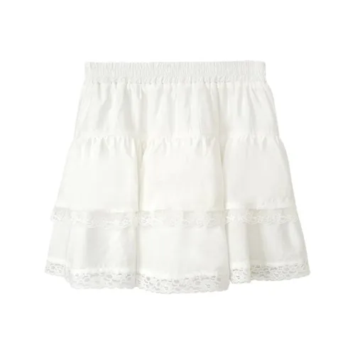 WUPODAMANVZHUANG Повседневные короткие юбки женские Жасминовый белый