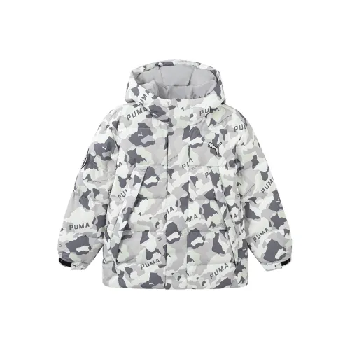 PUMA Down Jacket Sportstyle Series Серый Белый Детский