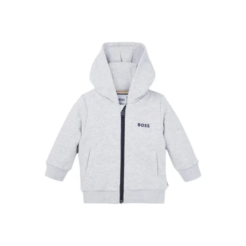 HUGO BOSS Толстовка Детская одежда ZIP UP Толстовка с логотипом Принт Gray Infant And Toddler