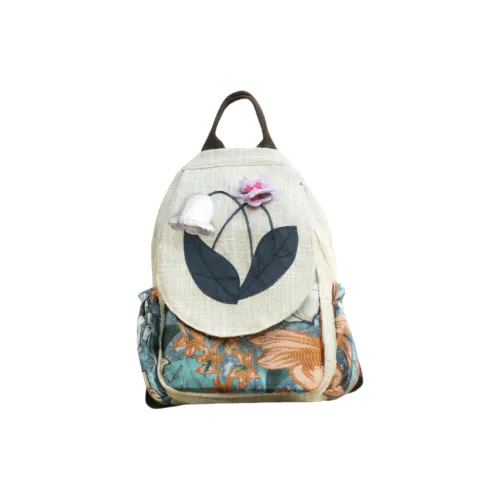 NANXIAOXIANG Хлопок лен смесь рюкзак унисекс светлый серый