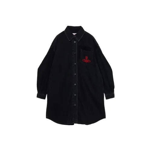 Vivienne Westwood Black Женские Длинные Рукава Платья