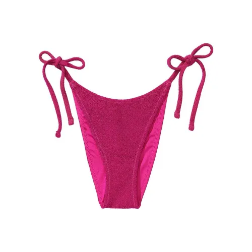 Victoria's Secret Мелкие блестки Боковая сторона Галстук Brazilian Бикини Низ Розовый Плавки Женские Розовый