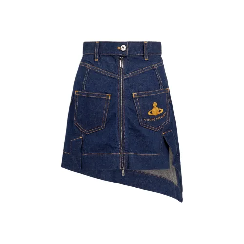 Vivienne Westwood Indigo Женские Повседневные Короткие Юбки