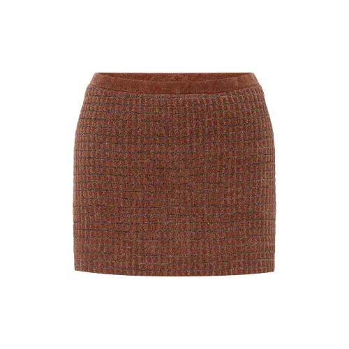 WITH JEAN SS25 Mili Юбка Повседневная Короткая Юбка Женская Красная