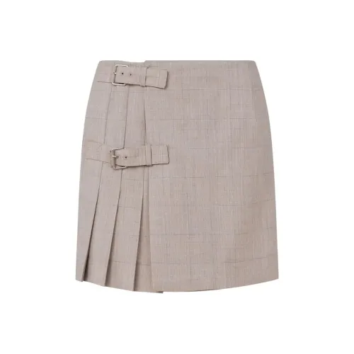 MOSCHINO SS25 Повседневные короткие юбки Женские Бежевый