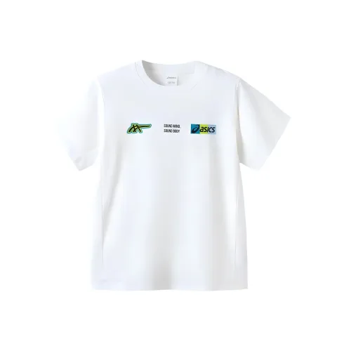 Asics SS24 T Shirt Натуральный Белый Подростки