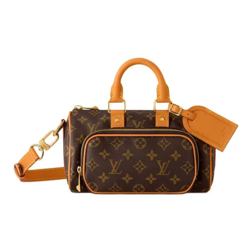 LOUIS VUITTON Keepall Monogram Coated Canvas Bag Men's Orange LOUIS VUITTON Keepall Монограмма Покрытая холщовая сумка Мужская Оранжевая