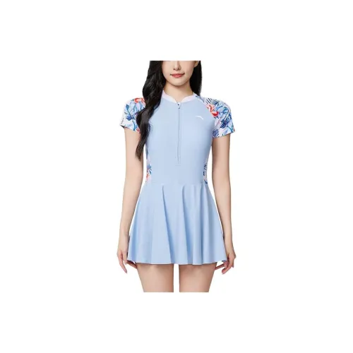 ANTA One Piece Купальник Женский Светлый Коралловый Синий Коралловый Синий Чисто Белый