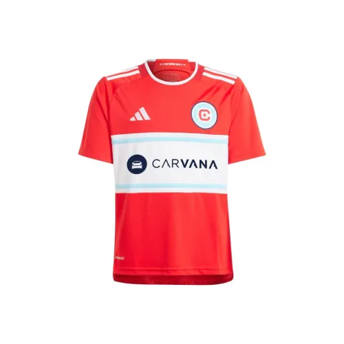 Adidas Vancouver Whitecaps FC Т-рубашка Чикаго Пламя 24 25 Дом Джерси Ярко-красный Подростки