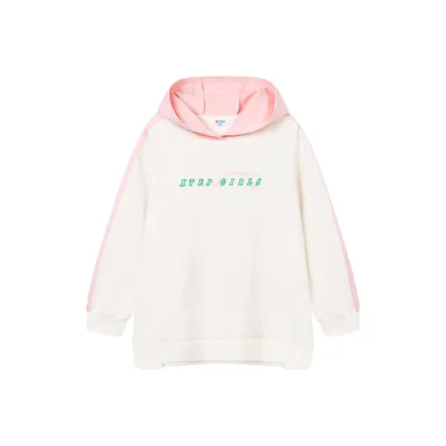 XTEP Толстовка Мягкая Белая Розовая Подростки