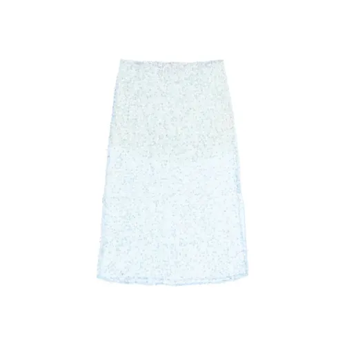 SIEDRES Повседневная длинная юбка женская синяя