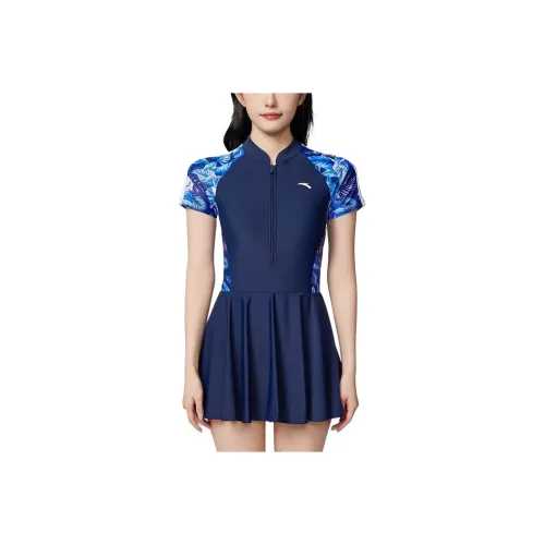 ANTA Ван-Пис Купальник Женские Темно-синий Коралловый синий Чисто белый