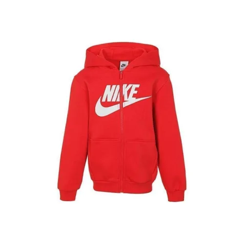 Nike Толстовка Club FLC HD FZ LS Hbr Club FLC HD FZ LS Hbr Толстовка Красный Детский