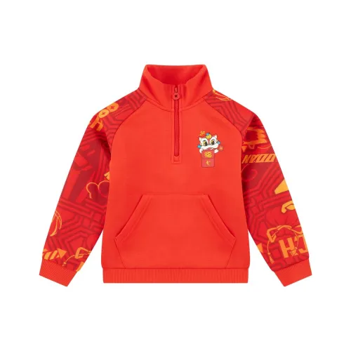 QIAODAN Толстовка New Life Красная для детей 3-7 лет